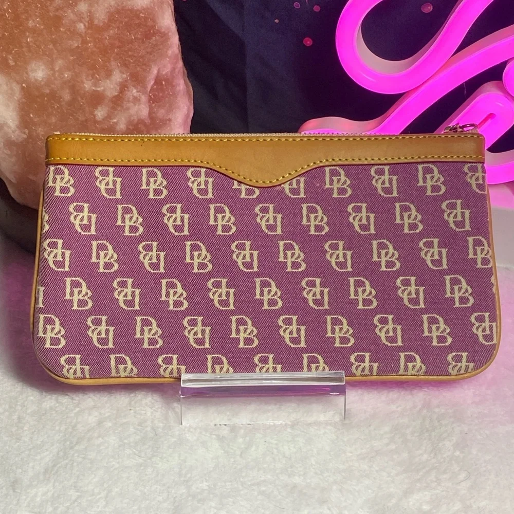 COPY - EUC Vintage Dooney & Bourke Monogram Clutch - Plum
